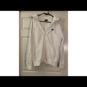 White Nike Zip Up Hoodie